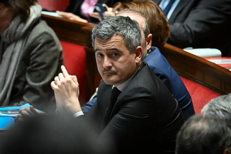 gerald darmanin, ministre français de la justice lors d'une séance de questions au gouvernement à l'assemblée nationale française le 29 janvier 2025 photo by tomas stevens abacapresscom , 933651 046 paris france