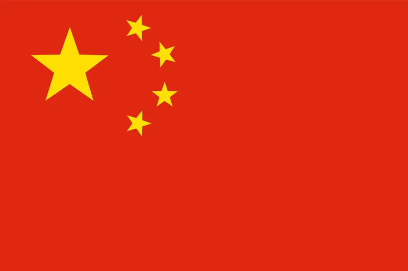 colored flag of china