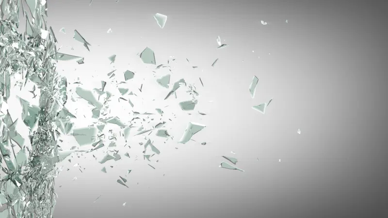 broken glass background high resolution 3d render