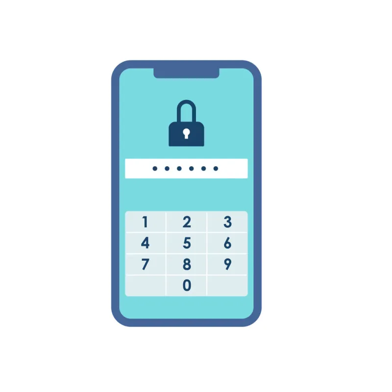 smartphone password screen vector illustration that is easy to edit