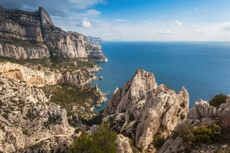 view from the sugiton belvedere - calanques national park, marseille