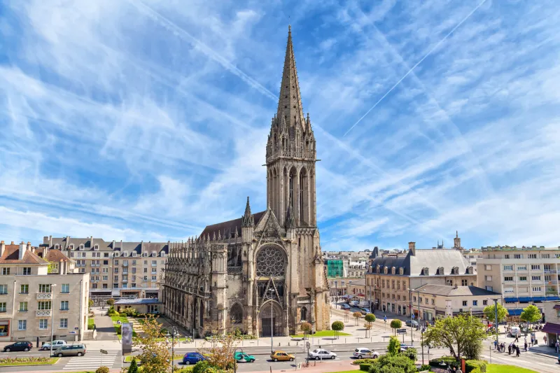 church of saint-pierre in caen, normandy, france