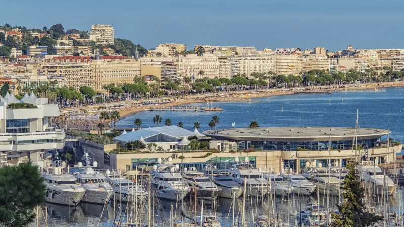 city of cannes in summer on the french riviera