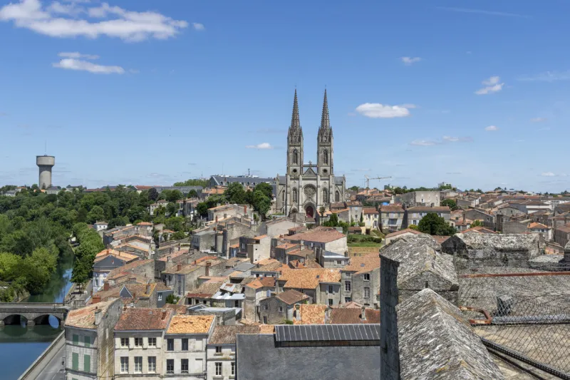 view of the town niort france