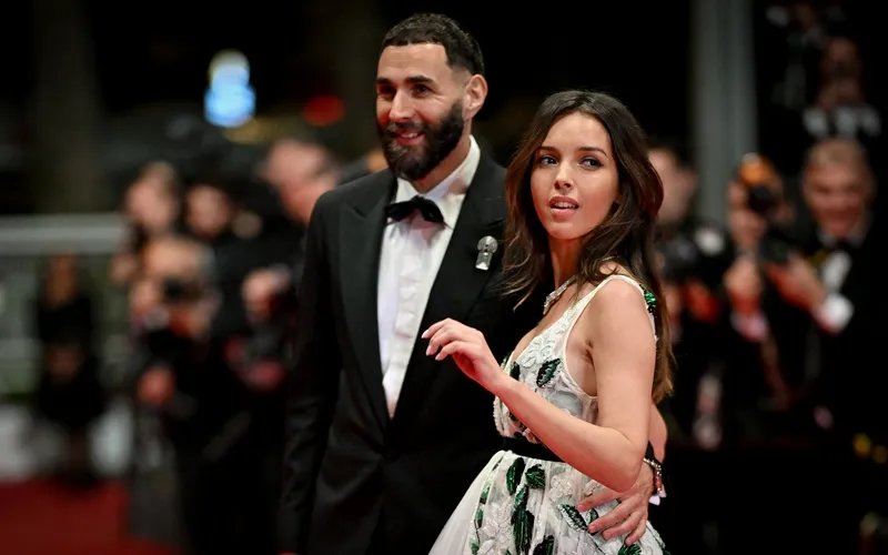 Karim Benzema, Lyna Khoudri attending the screening of Honey Don’t ! at 78th Cannes Film Festival in Cannes, France on May, 23, 2025. Photo by Julien Reynaud/APS-Medias/ABACAPRESS.COM