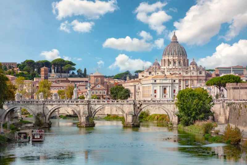 View of St. Peter's Basilica in Vatican City