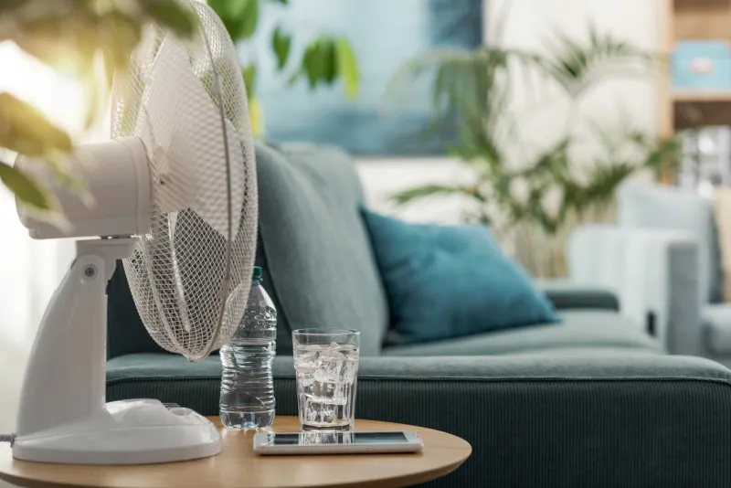 Ventilateur dans maison propre