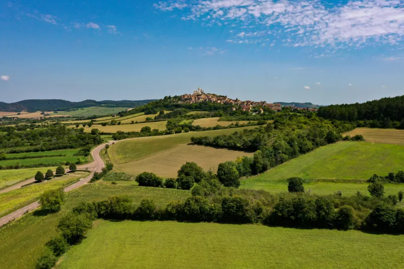 Vue sur la Basilique de Vézelay (Yonne)