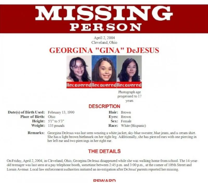 Avis de recherche Georgina DeJesus