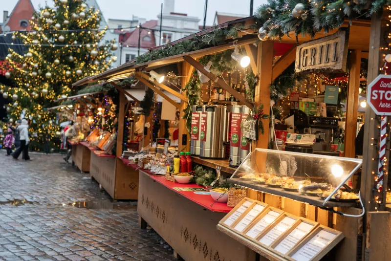 Stand de marché de Noël