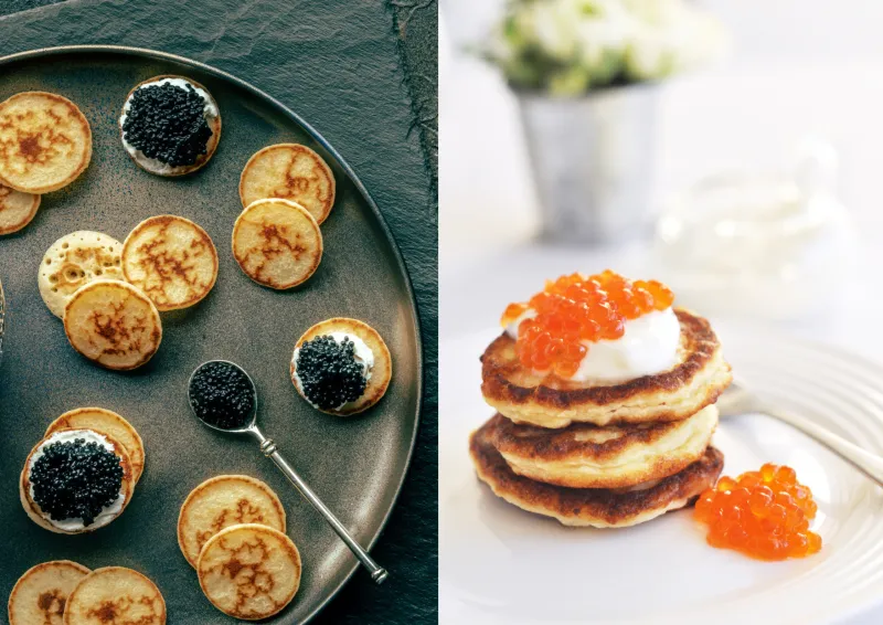 Caviar VS oeufs de saumon