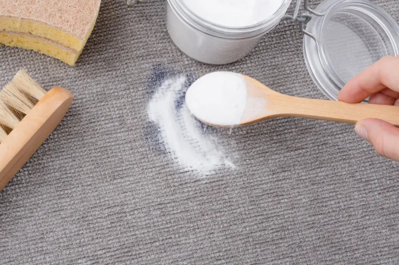 Bicarbonate de soude tapis