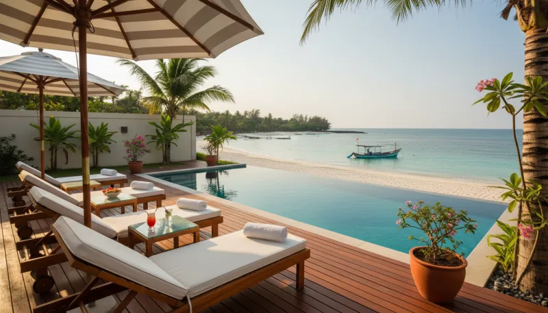 Une photo d'un lieu de vacances paisible et ordonné