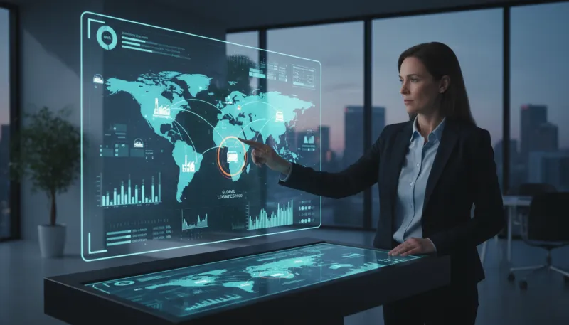 Une photo d'un responsable de la chaîne d'approvisionnement (Supply Chain Manager) observant une rep