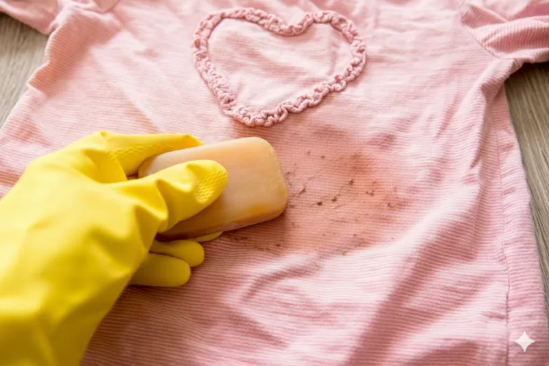 Tache de chocolat savon