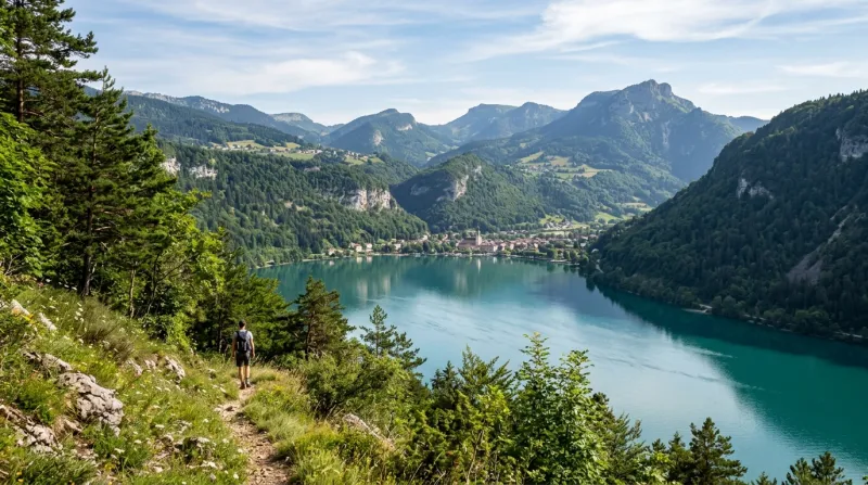 Une photo d'un paysage naturel dans le département de l'Ain