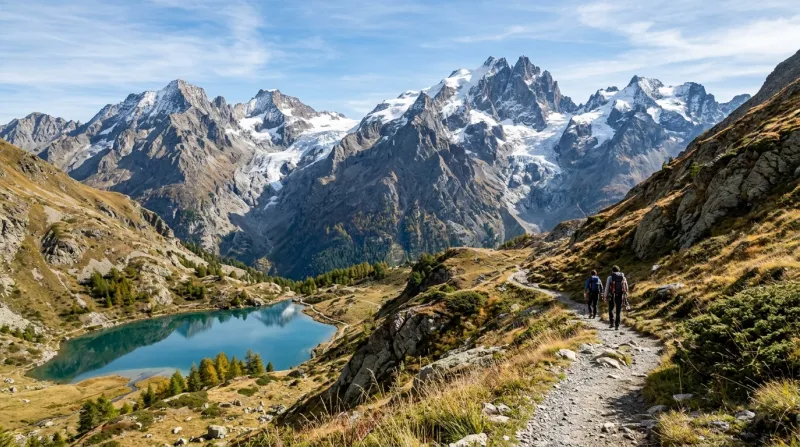 Une photo d'un paysage de montagnes majestueuses dans les Hautes-Alpes