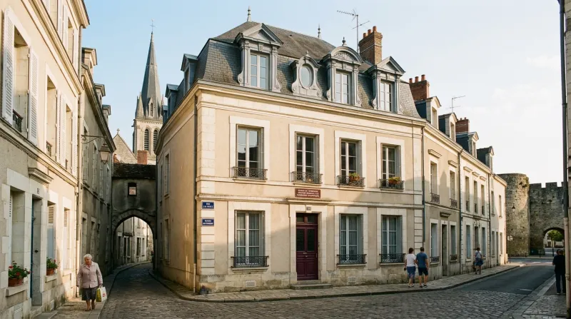 Une photo d'une maison de ville à Châteauroux