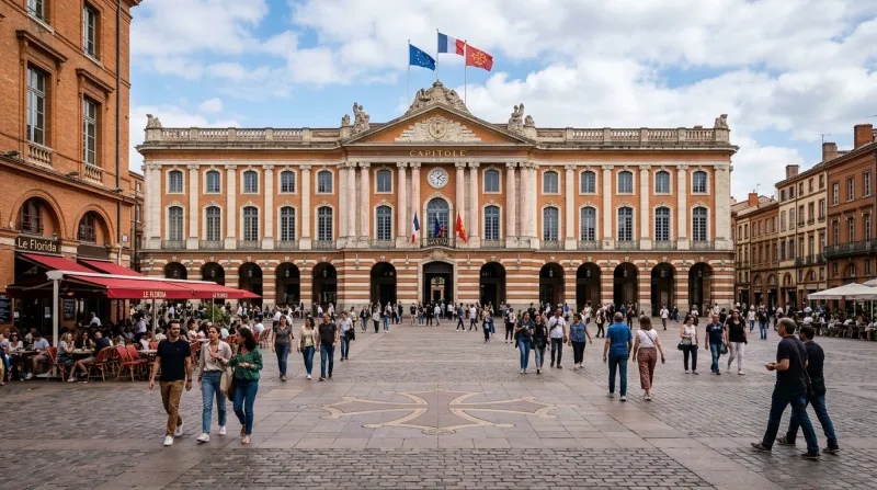 Une photo de la place du Capitole à Toulouse
