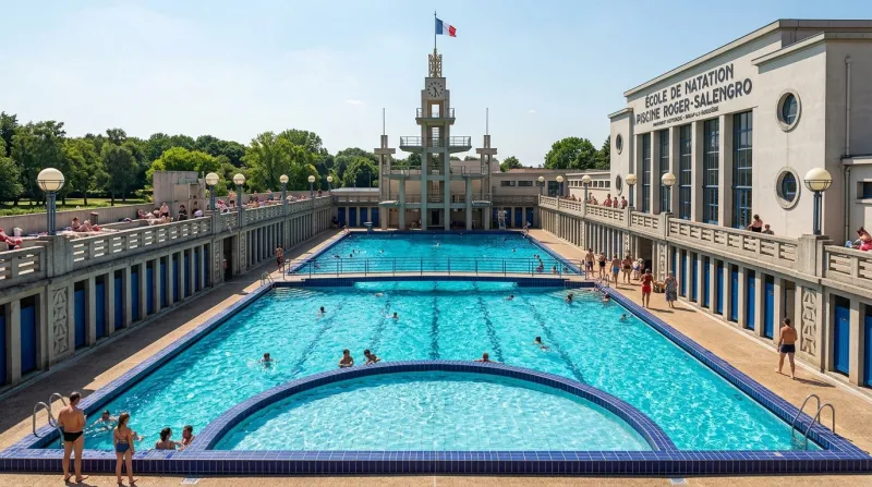 Une photo de la piscine Art déco Roger-Salengro dans les Hauts-de-France
