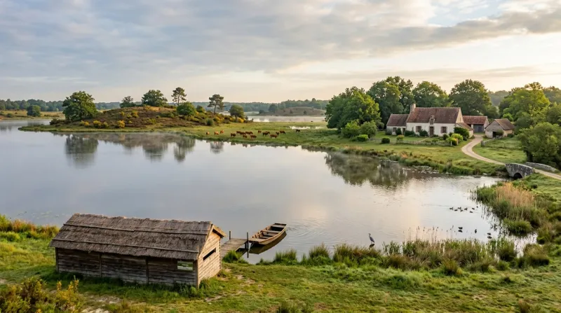 Une photo d'un paysage paisible du département de l'Indre au cœur de la France