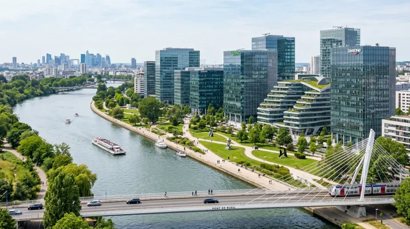 Une photo du quartier d'affaires moderne de Rueil-sur-Seine