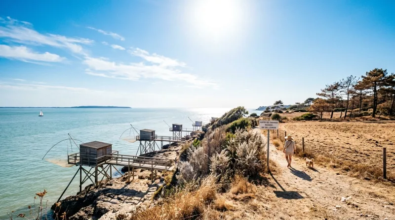 Une photo d'un paysage ensoleillé en Charente-Maritime sous une chaleur intense