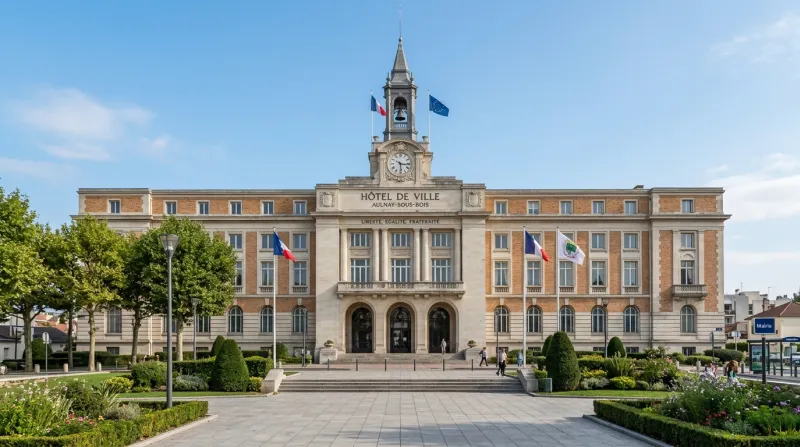 Une photo de l'hôtel de ville d'Aulnay-sous-Bois