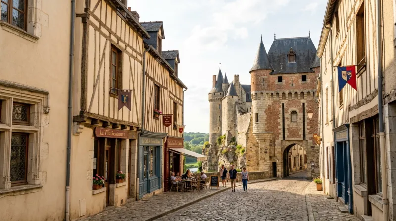 Une photo du centre-ville historique de Châteauroux dans la région du Berry
