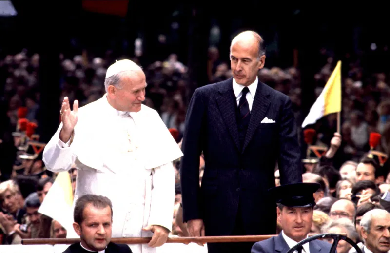 Jean-Paul II et Valéry Giscard-d'Estaing