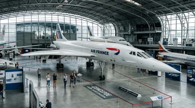 L'avion supersonique Concorde exposé au musée Aeroscopia de Blagnac