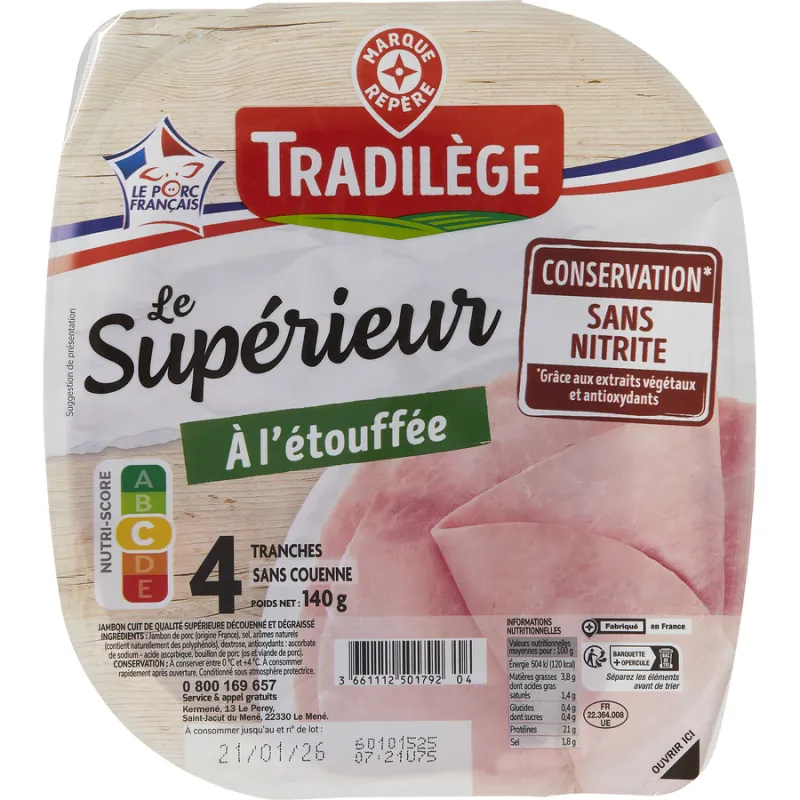 Jambon Tradilège de Marque Repère E.Leclerc