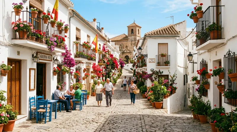 Rue pittoresque et ensoleillée en Espagne