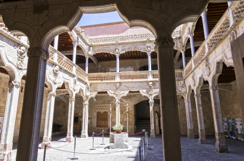 courtyard of house of shells salamanca castilla león spain