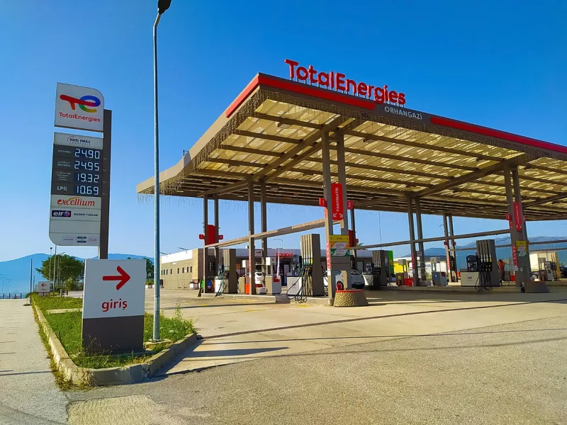 isparta, turkey - september 16, 2022  totalenergies gas station totalenergies se is a french multinational integrated energy and petroleum company founded in