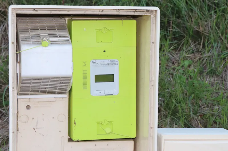 linky connected electricity meter, city of corbas, france