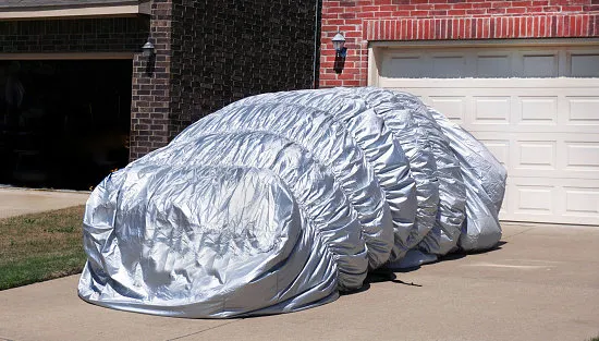 parked car hail blanket cover protection