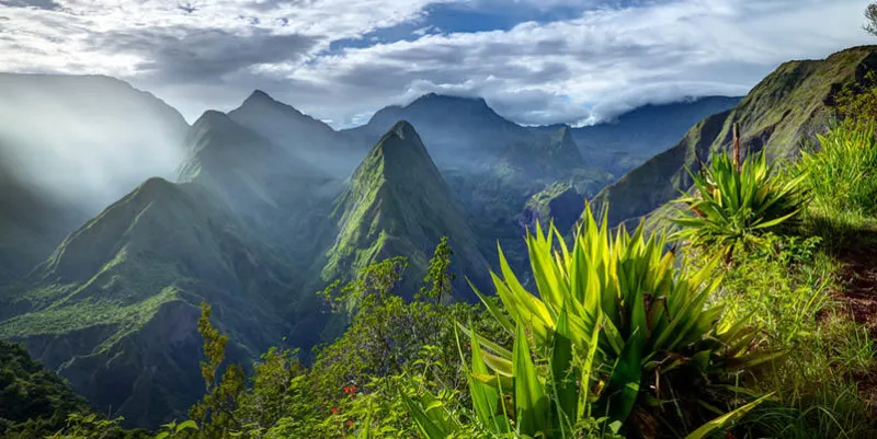 cirque de mafate caldera on reunion island