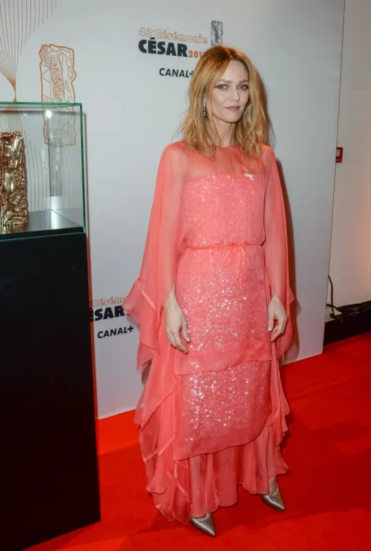 vanessa paradis arriving to the 43rd annual cesar film awards ceremony held at the salle pleyel in paris, france on march 2nd, 2018 photo by berzane-marechal-wyters abacapresscom , 627931 023 paris france