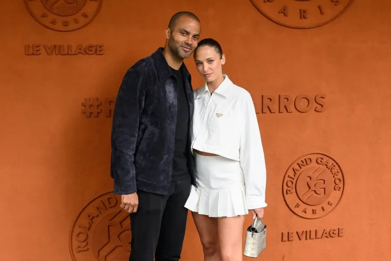 tony parker et agathe teyssier assistent aux internationaux de france 2024 à roland garros le 2 juin 2024 à paris, france photo by abacapresscom