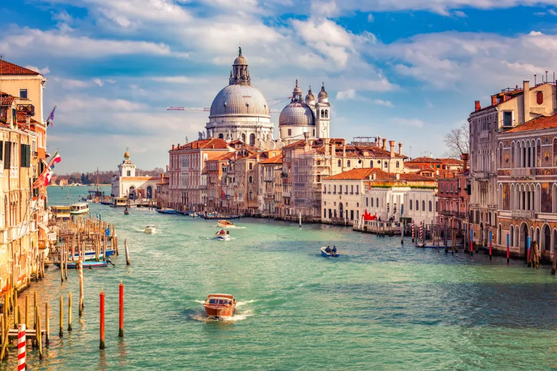 grand canal and basilica santa maria della salute in venice