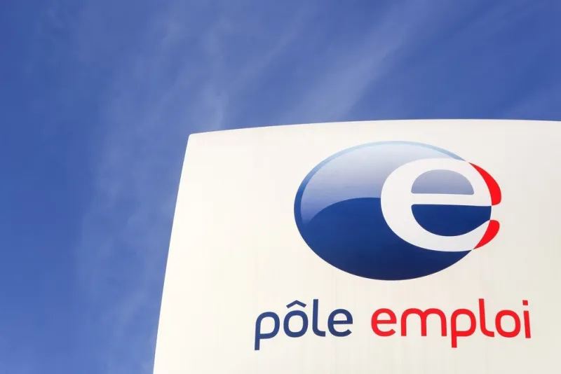 villefranche, france - january 24, 2016  pole emploi is a french