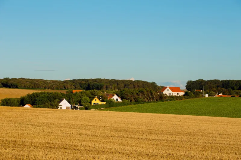 countryside landscape in cote d'opale, france