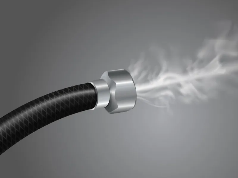 realistic images show gas pipes are leaking vector realistic fi