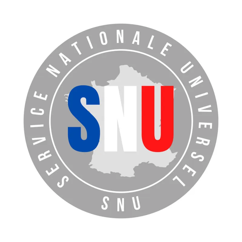 snu universal national service in france symbol icon in french language