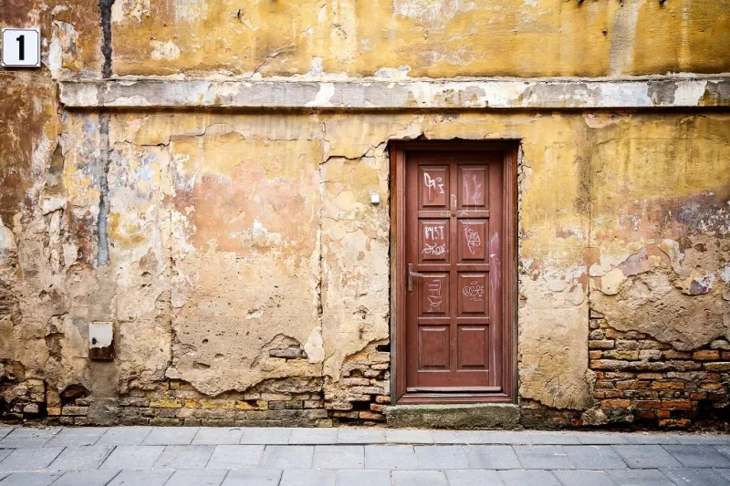 ancient door of a abandoned house