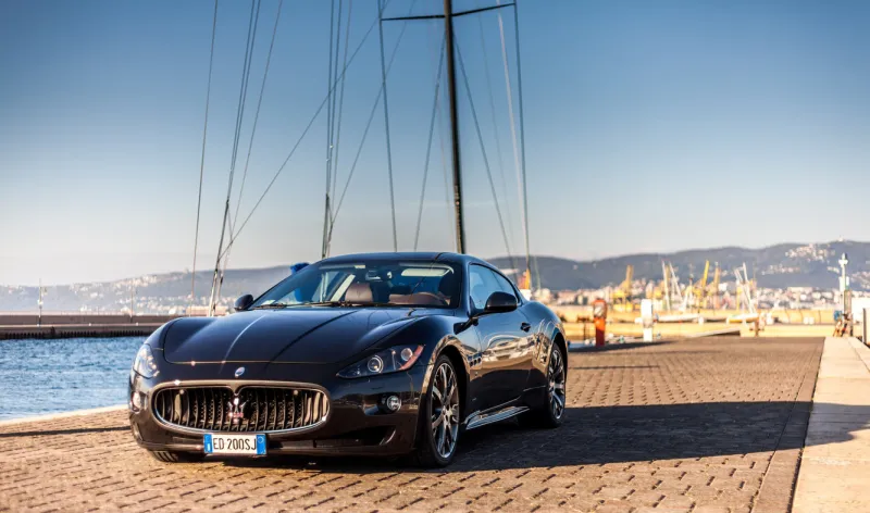 muggia, italy - october 2, 2013  muggia, italy march 16, 2013  photo of a exhibition of maserati granturismo s the maserati granturismo is a two-door, four-seat coupe produced by the italian car manufacturer maserati