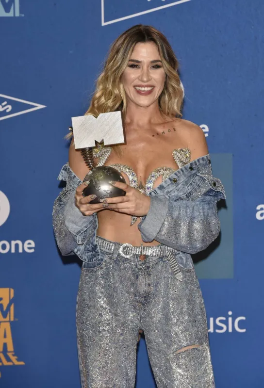 j mena poses in the winners photo room of the 2019 mtv emas, europe music awards, at fibes conference & exhibition centre in seville, spain, on 03 november 2019 , brdpa20191104