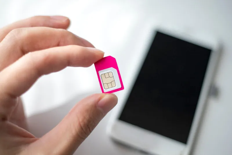 sim card and mobile phone