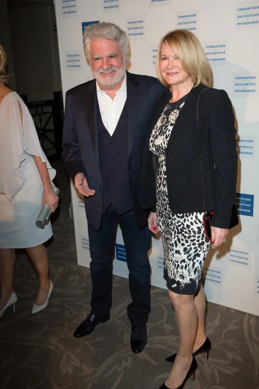 roland magdane et sa femme marie-claude assistent au diner de gala des stethos d'or a l'hotel george v a paris le 13 mars 2017, paris, france photo by nasser berzane abacapresscom